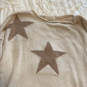 cream star sweater size s/m WORN OCNCE